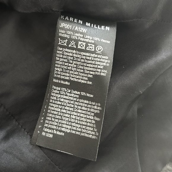 Karen Millen Quilted Panel Leather Jacket ASO Clary Fray - Picture 9 of 16